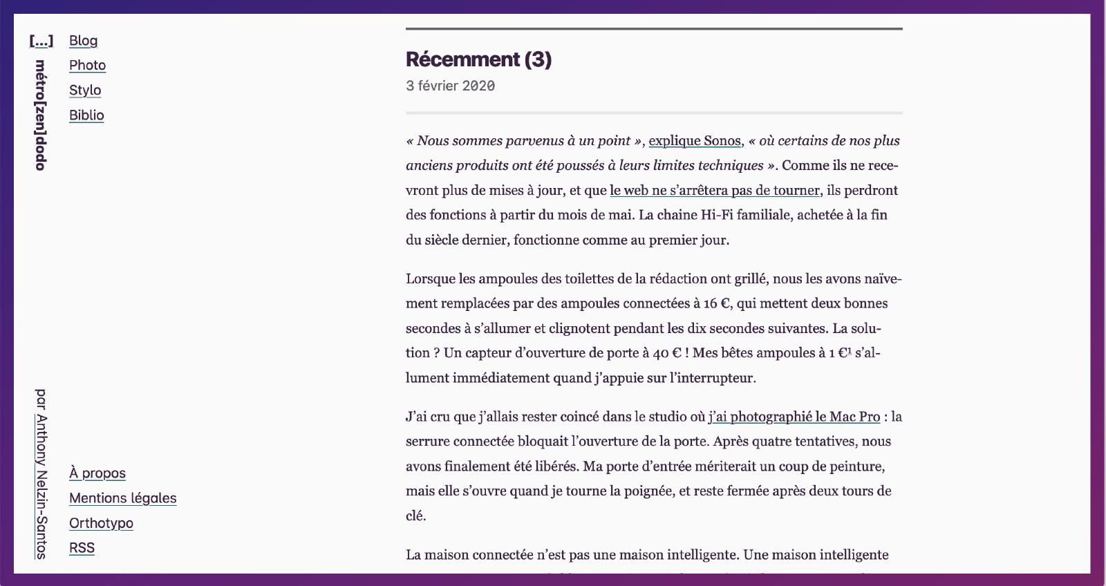 Capture de métro[zen]dodo en 2020