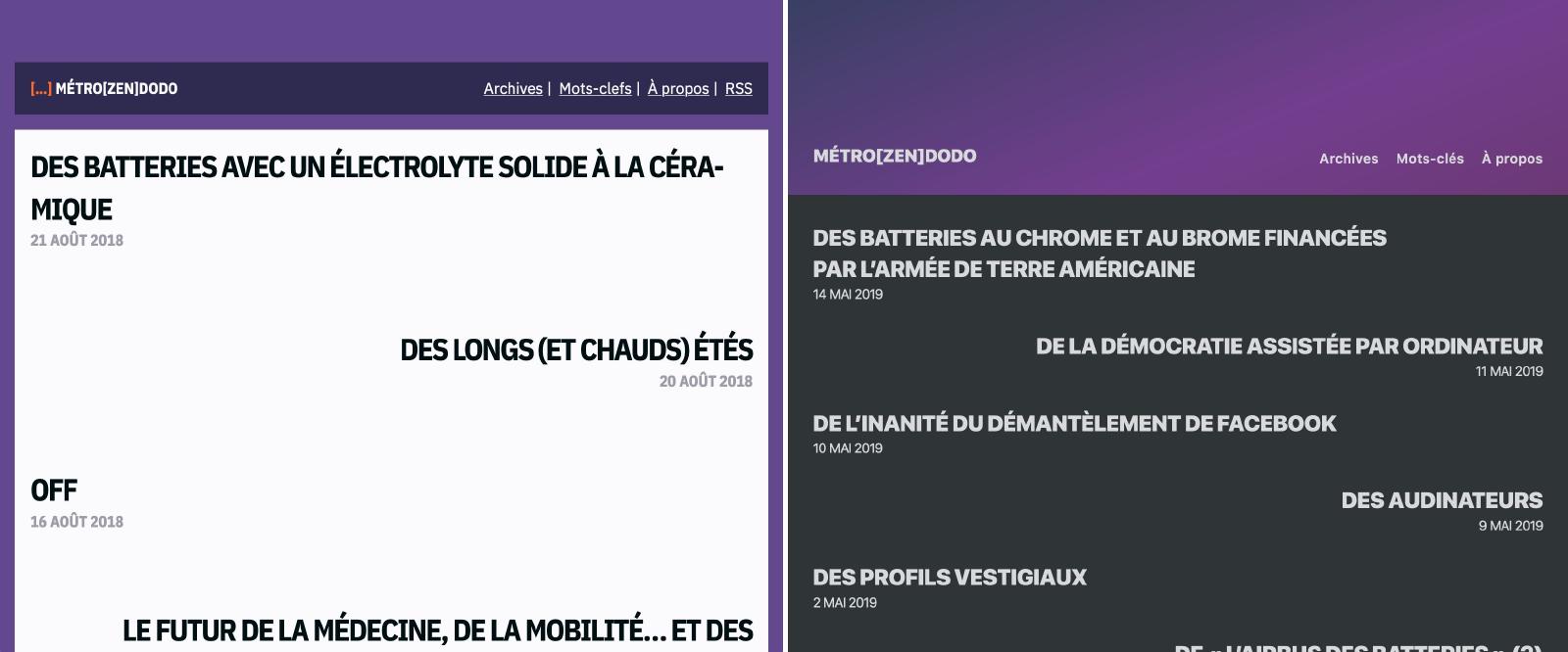 Deux captures d’écran de Zinzolin